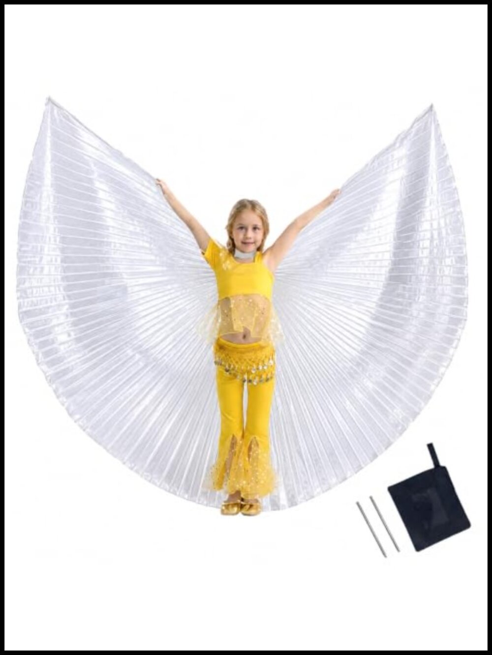 Kids Isis Wings with Sticks & Carry Bag Belly Dance Costume